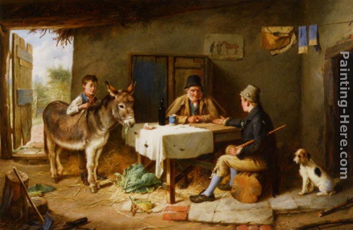 The Sale of a Donkey painting - Charles Hunt The Sale of a Donkey art painting